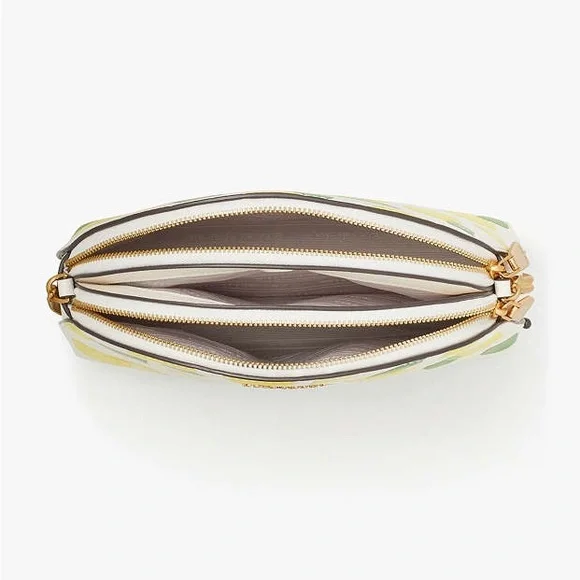 ♠️♠️♠️ Kate Spade Morgan Lemon Toss Embossed Double-zip Dome Crossbody ♠️♠️♠️ - Picture 7 of 15